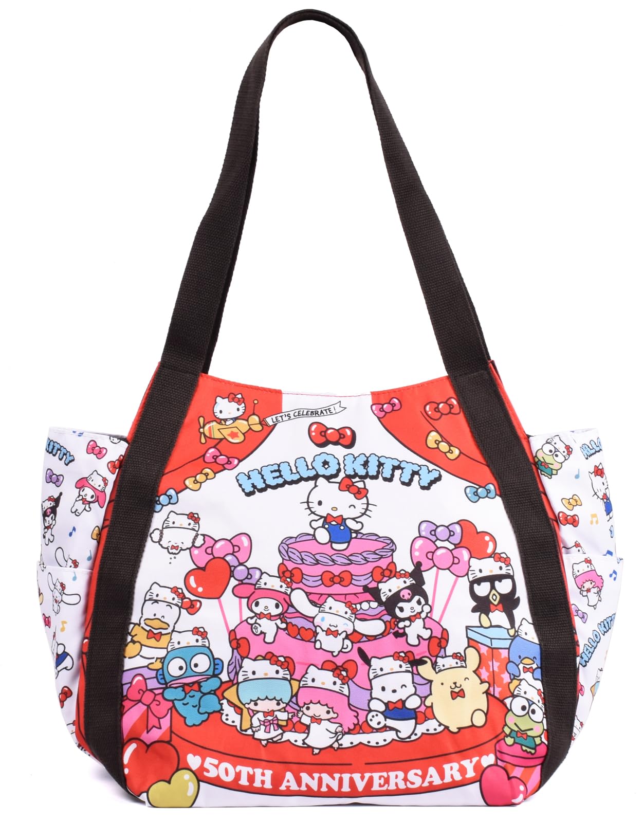 

Товари до 50-річчя Hello Kitty, сумка-тоут для кошенят, сумка-тоут великої місткості, сумка з повітряними кульками, персонаж Sanrio для дорослих [Lelotte] (КТ50т4234)
