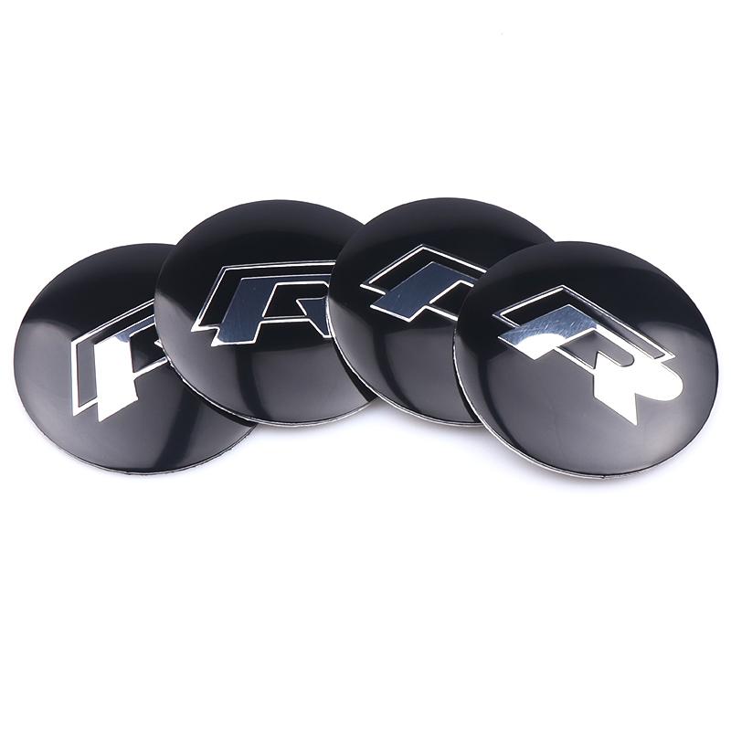 2026 Caldo Per VOLKSWAGEN VW 4 Pezzi Adesivi Coprimozzo VW Decalcomanie in Alluminio Accessori Auto Per Volkswagen Polo Arteon Tiguan Golf Tou