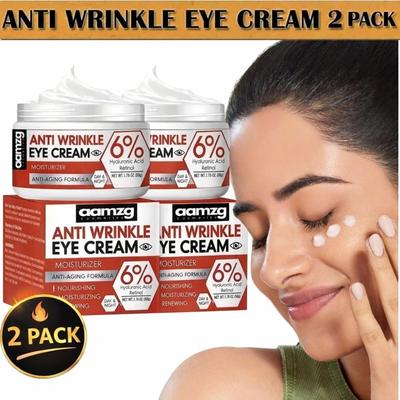 2 Pack Anti Wrinkle Eye Cream with Retinol & 6% Hyaluronic Acid – Hydrating Eye Care for Dark Circles, Puffiness & Fine Lines