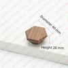 NAIERDI Solid Wood Cabinet Handles Modern Single Hole Wooden Pulls Octagon Round Knobs for Kitchen Cupboard Wardrobe Hardware