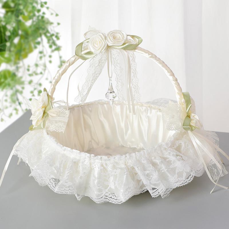 Wedding Flower Basket Flower Girl Basket  Decoration To Wedding Ceremony Basket