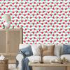 Watermelon wallpaper on a white and turquoise background for the living room and bedroom 50x1000