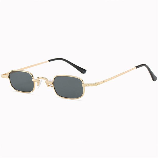 Small Rectangle Sunglasses For Women Men Retro Metal Frame Punk Sun Glasses Vintage Travel Sun Shades Car Uv400 Eyewear