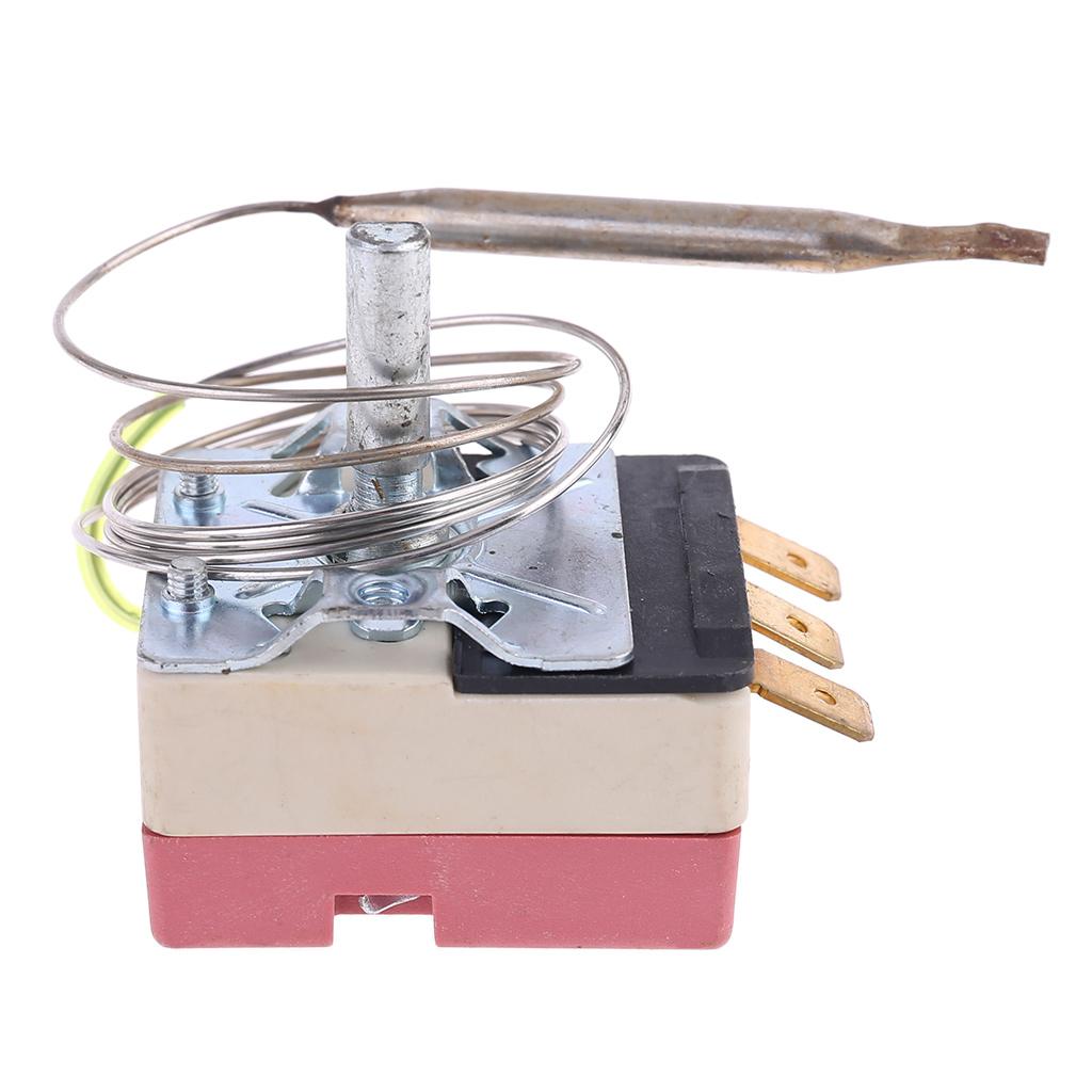 Professional Electric Oven Thermostat, AC 250V 16A 50-300 ° C Thermostat Temperature Controller Three Pin Plastic for Sh