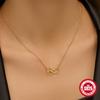 Fashion Simple S925 Sterling Silver Love Cat Claw Double Element Versatile Hipster Ladies Clavicle Necklace