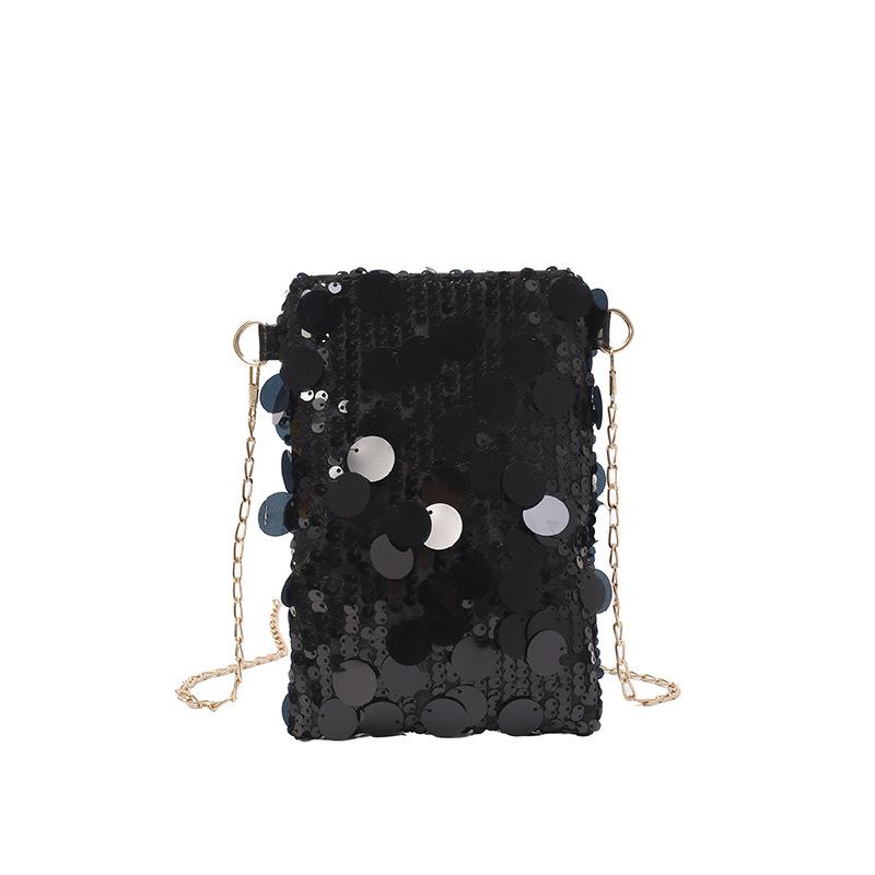New Portable Sequined Shoulder Bag Large Capacity Multifunctional Phone Purse Chain Crossbody Bag Women