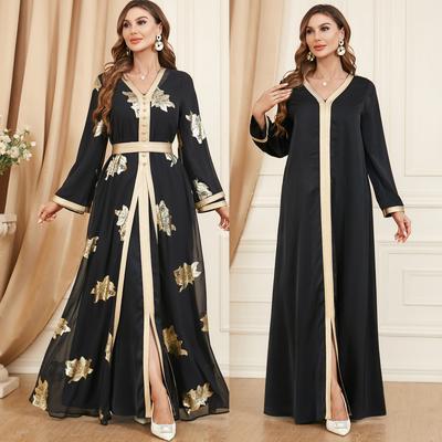 Roupas femininas muçulmanas do Oriente Médio Abaya Primavera moda feminina vestido de duas peças
