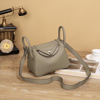 New Mini Lindy Bag Cowhide Doctor Bag Genuine Leather Women's Bag Trendy Shoulder Crossbody Portable Pillow Medicine Bag