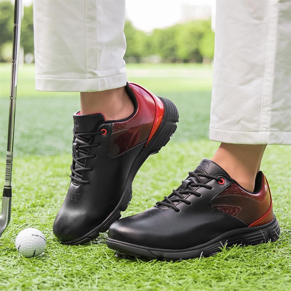 Men's Golf Shoes with Waterproof and Anti Slip Studs, Comfortable and Casual Golf Sports Shoes, Sizes 39-50