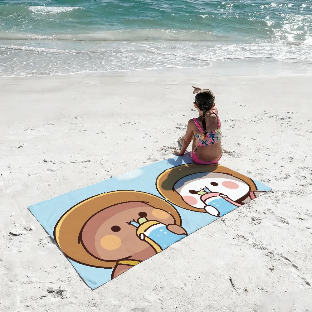 Cartoon BuBU Dudu Kawaii Towel Soft Lightweight Anti-Sand Large Beach Towel Quick-Drying Bath Sports Family