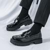 Luxury Designer New Mixed Color Thick-soled Platform Height Increasing Shoes For Men Wedding Dress Prom Loafers Homecoming