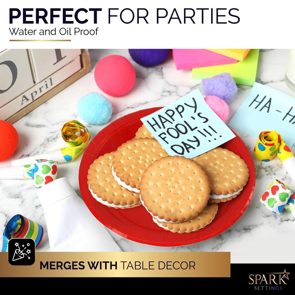 Paper Plates, 9 Inch Disposable Paper Plates, Sturdy And Disposable Party Plates, Pack Of 10