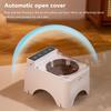 Automatic Intelligent Cat Dog Feeder Bowl Stylish For Look Automatic Sensing Feeder Hygienic Sturdy Transparent Lid