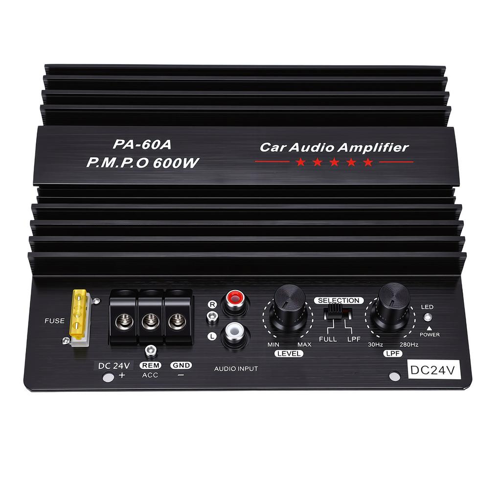 Car Sound Amplifier Board 600W High Power Subwoofer Amp Board Aluminium Alloy Lossless Subwoofer Bass Module