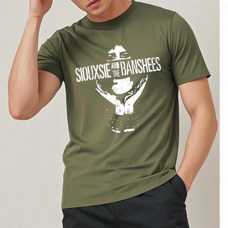 Graphic Summer Teenagers T Shirt Siouxsie And The Banshees Logo Design Short Sleeve Relaxed Fit Oneck Tee Shirt Cotton Tshirt