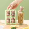 Reusable Silicone Little Bear Ice Cube Mold - Food Grade Multi-Compartment for Ice, Popsicles, and Ice Cream
