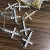 Fashionable Choker Necklace with Sturdy Stainless Steel Crosses Pendant Jewelry Accessory for Trendy Women and Girls