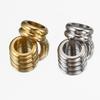 10pcs 6mm Stainless Steel Loose Beads Gold Color Big Hole Spacer Beads for DIY Jewelry Making Beads Bracelet Necklace Findings