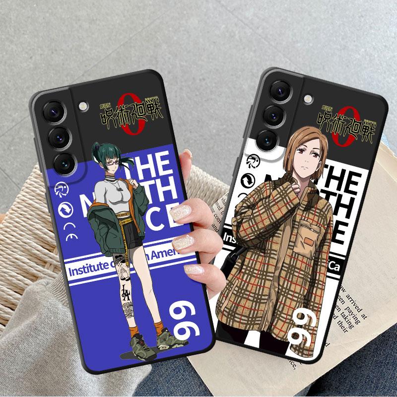 Fall für Samsung Galaxy S21 S23 Ultra 5g S8 S7 S20 Fe S22 Plus S10e S10 Niedlichen Cartoon Jujutsu kaisen Pullover Unten Jacke Abdeckung