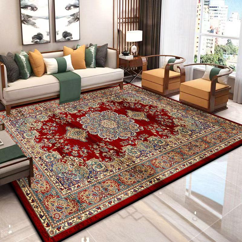 Non-slip Large Living Room Rug Persian Style Home Carpet Soft Bedroom Decoration Carpets Easy Clean Entrance Door Mat Washable