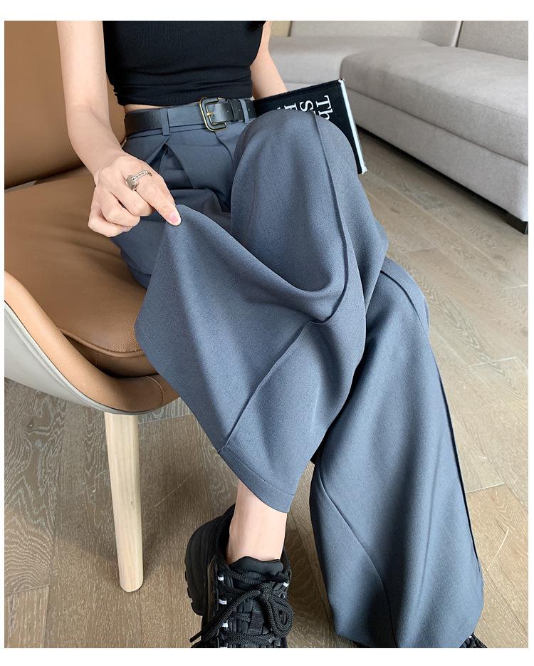 Spring High-Waisted Wide-Leg Loose Fit Pants