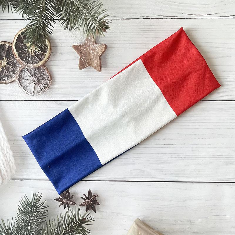 Nationale Flagge Fußball Fan Stirnband Elastisches Jubel Haarband Länderflagge Stirnband für Fans Sportveranstaltung Haar Accessoires