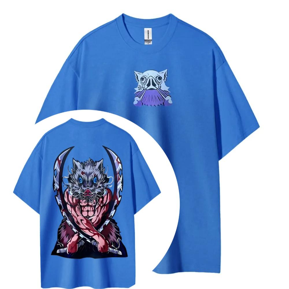 Demon Slayer Printed Short Sleeve Casual Summer Wear Mens Comfortable Clothing Mens Clothing Short Sleeve Half Sleeve Top
