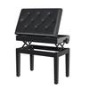 Panca per Pianoforte, Panca Regolabile in Altezza con Scomparto Portaoggetti, Gambe in Legno, Sgabello per Pianoforte in Ecopelle, per Sala Musicale, Capacità di Carico fino a 200 kg