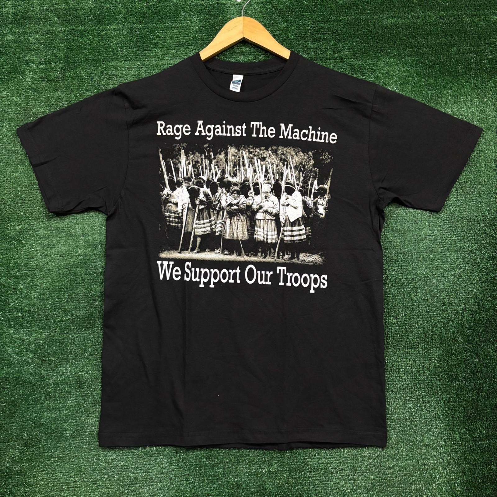 Rage Against the Machine We Support Our Troops Heavy Metal Band T-Shirt Large L