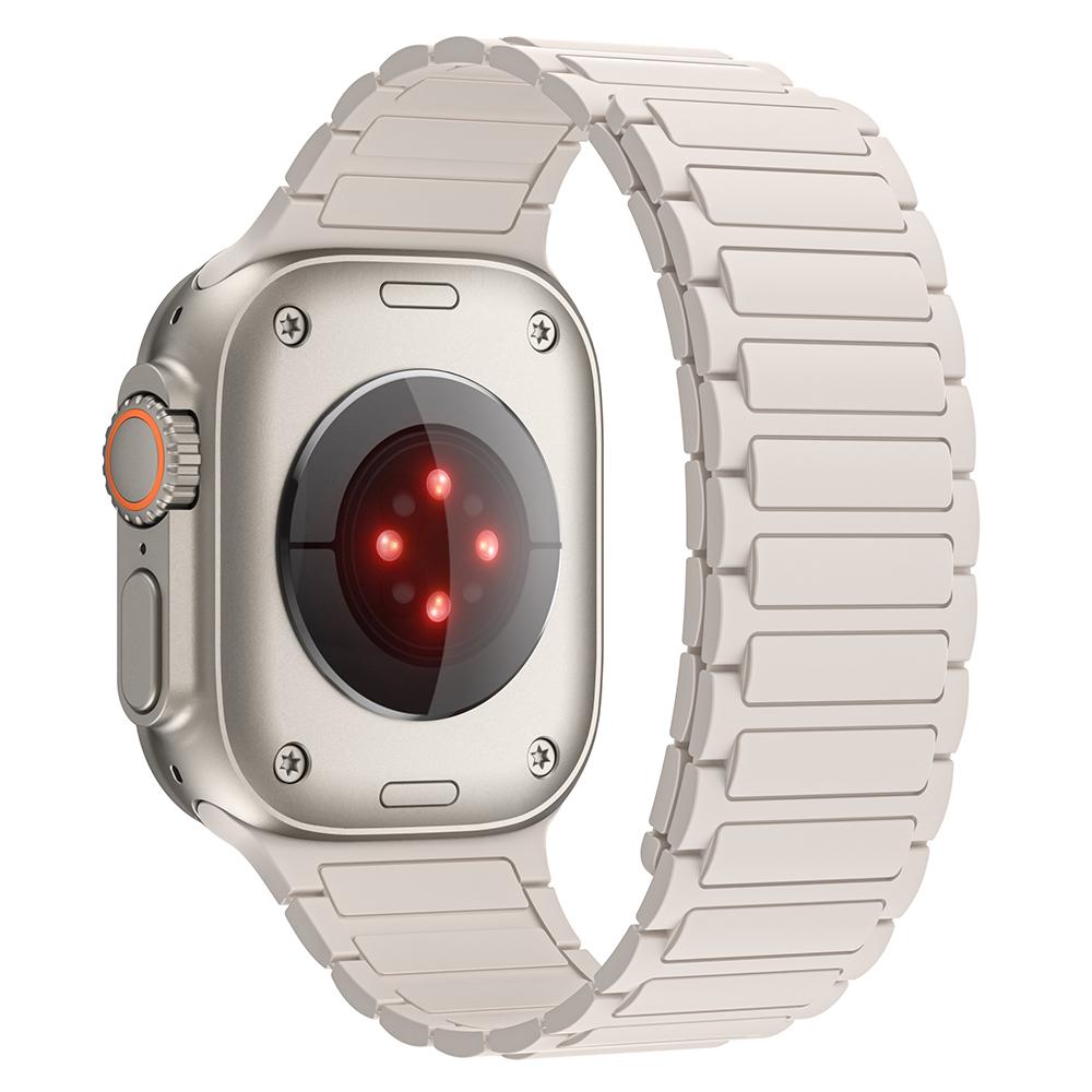 For Apple Watch 10 46mm Ultra 2 49mm 9 8 7 45mm SE 6 5 4 44mm 3 2 1 42mm Magnetic Silicone Watch Band