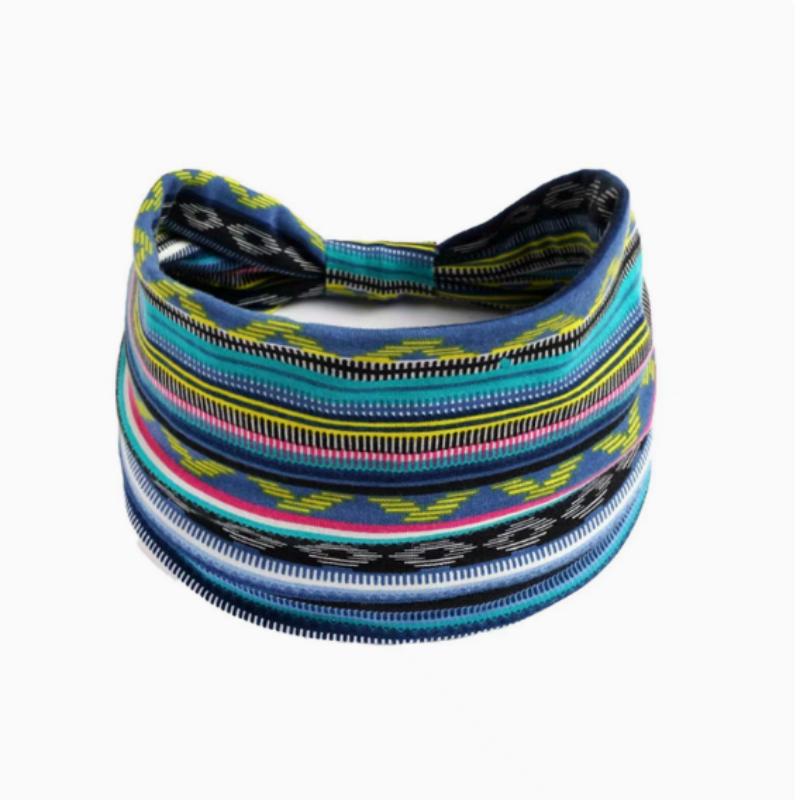 Women's Wide Headband Cotton Printed Headband Sports Band Striped Headband A Wide Edge Yoga Headband Soft Hair Band Headdress Bundle Women Headband