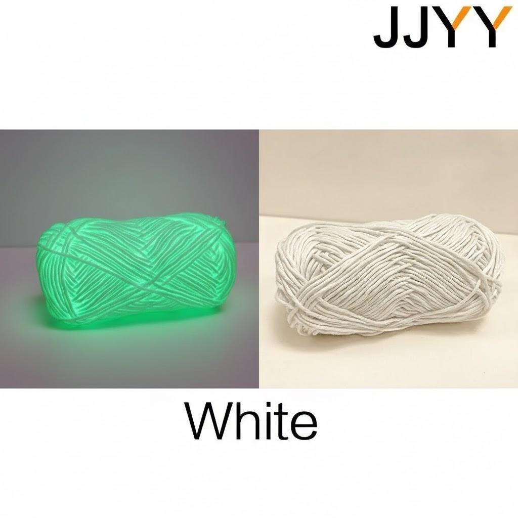 Polyester Glow in the Dark Knitting Yarn 50M 2mm Soft AntiFade DIY Crochet Scarves Hats Shawls Hand Knitting