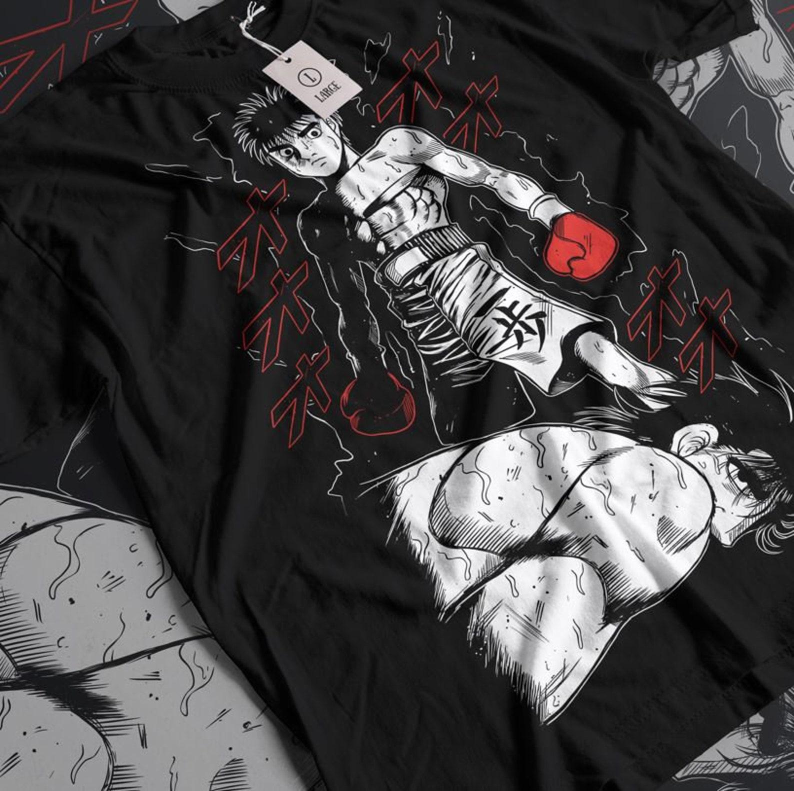 Manga T-Shirt, Sport 90s Anime Lovers, Boxing GYM Anime T-Shirt, Otaku Ropa, Graphic Anime Unisex Shirt M