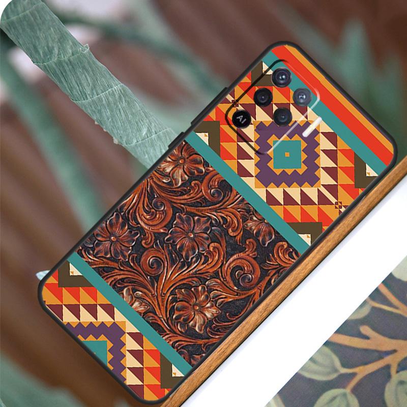 Western Cowgirl Cowboy Boho Aesthetic For OPPO A53S A57S A54S A38 A78 A58 A79 A15 A17 A77 A16 A76 A96 A52 A72 A5 A9 A94 A74 Case