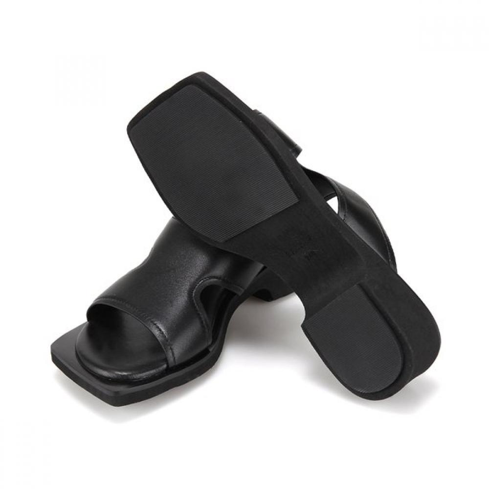 Barbara LeaTher One Color Point Signature The Flat 4cm Mule 3 Colors Bbj392