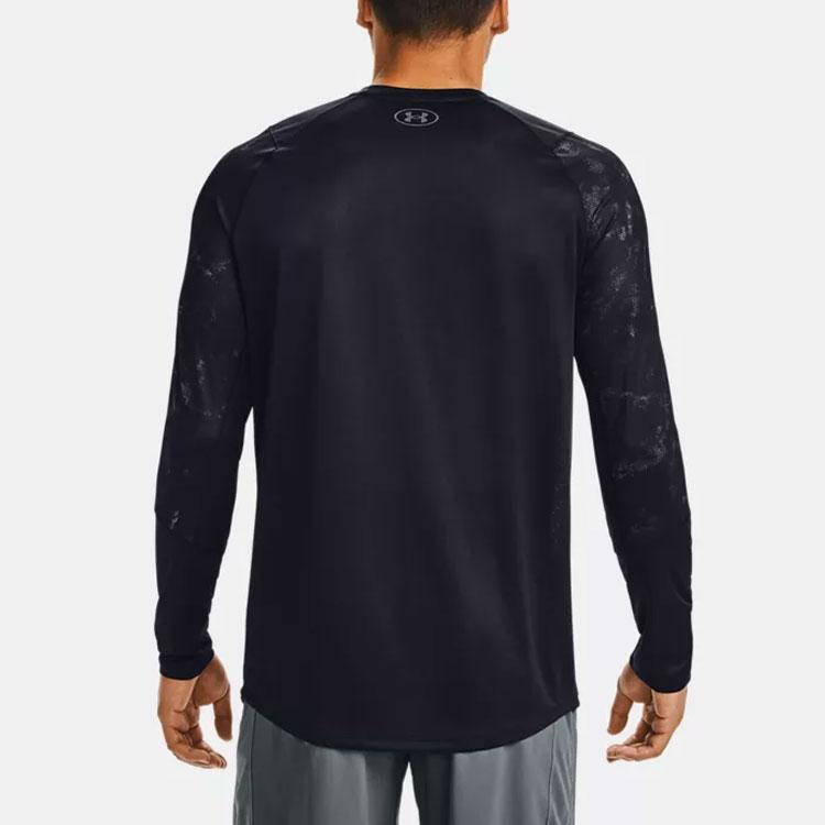 Under Armour Casual Training Slim Fit Long Sleeve T-Shirt Men Tops Black 1356802-001