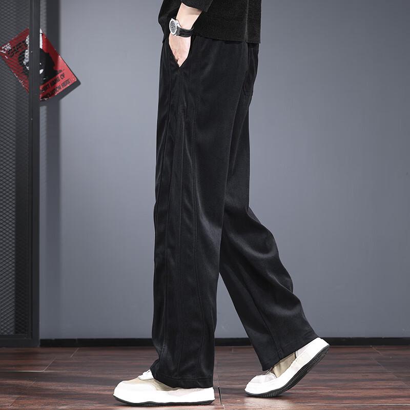 Jielinuo Men's Loose-Fit Straight-Leg Sweatpants