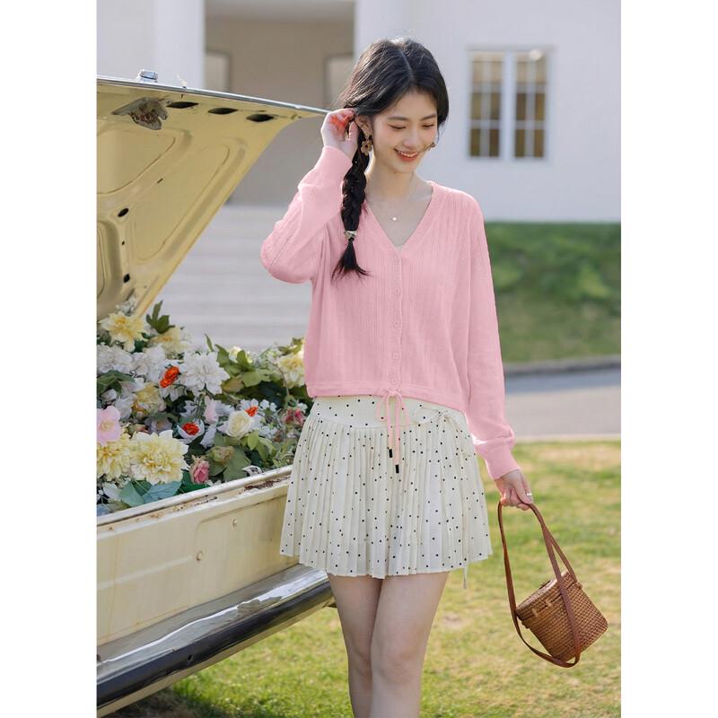 

ITISF4 Fashion Knit Cardigan with Drawstring Hem One Size