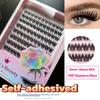 DIY Self-adhesived Cluster False Eyelashes,8mm-16mm Individual Lashes,120clusters,Thick & Curly,European & American Style,perfect for Women Makeup