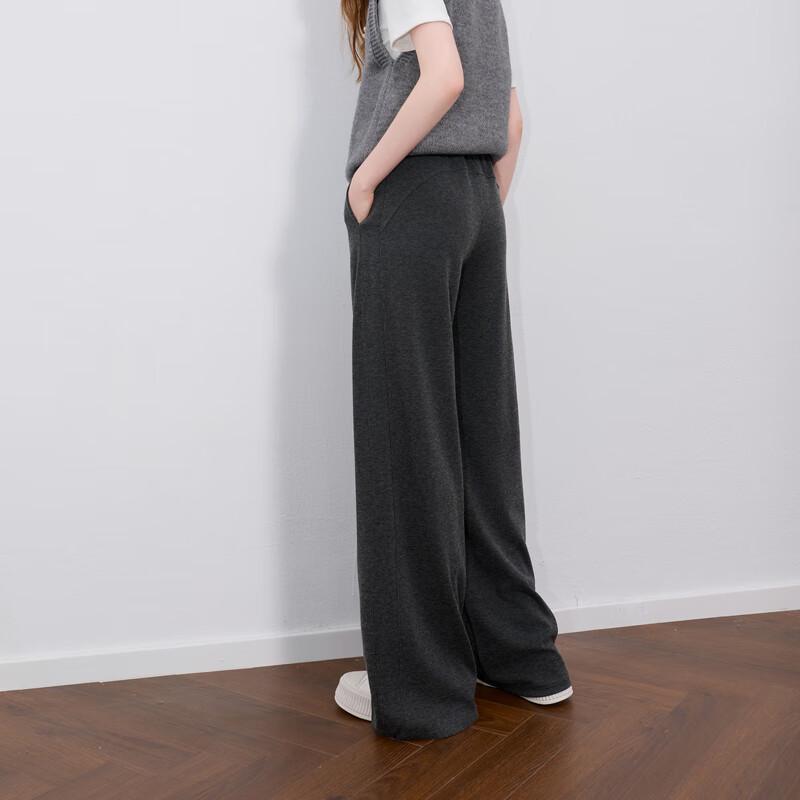 Sancai 2025 Autumn High-Waist Drapey Straight-Leg Pants