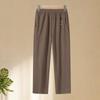 Yalu Women's Ice Silk Straight-Leg Cropped Pants