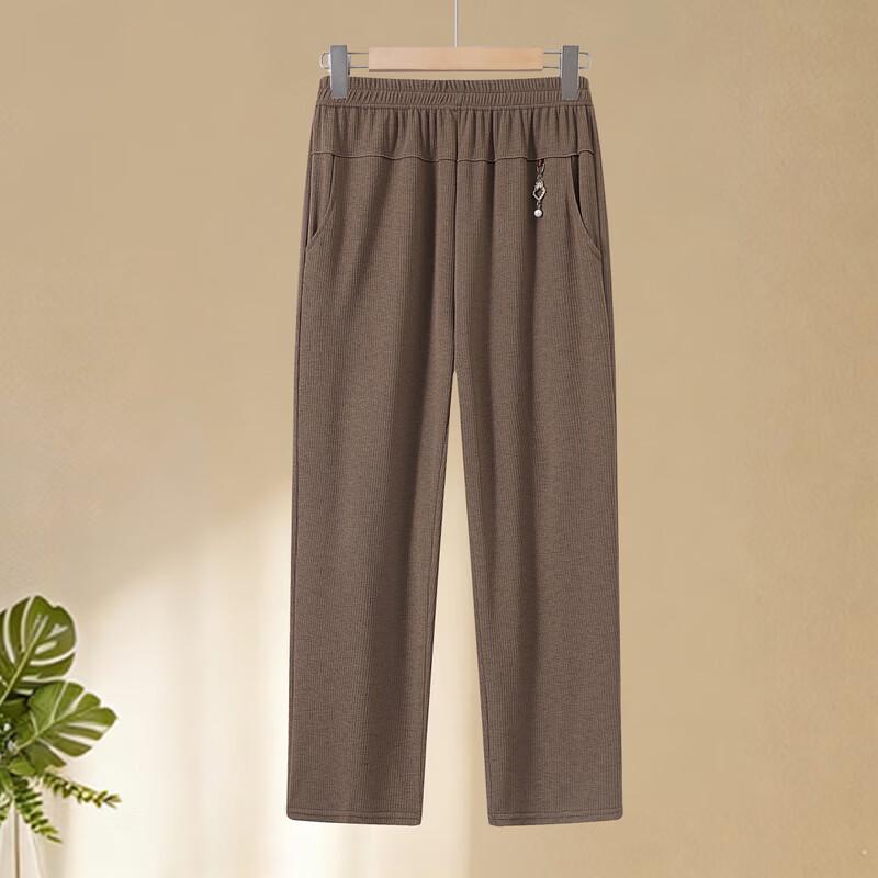 Yalu Women's Ice Silk Straight-Leg Cropped Pants