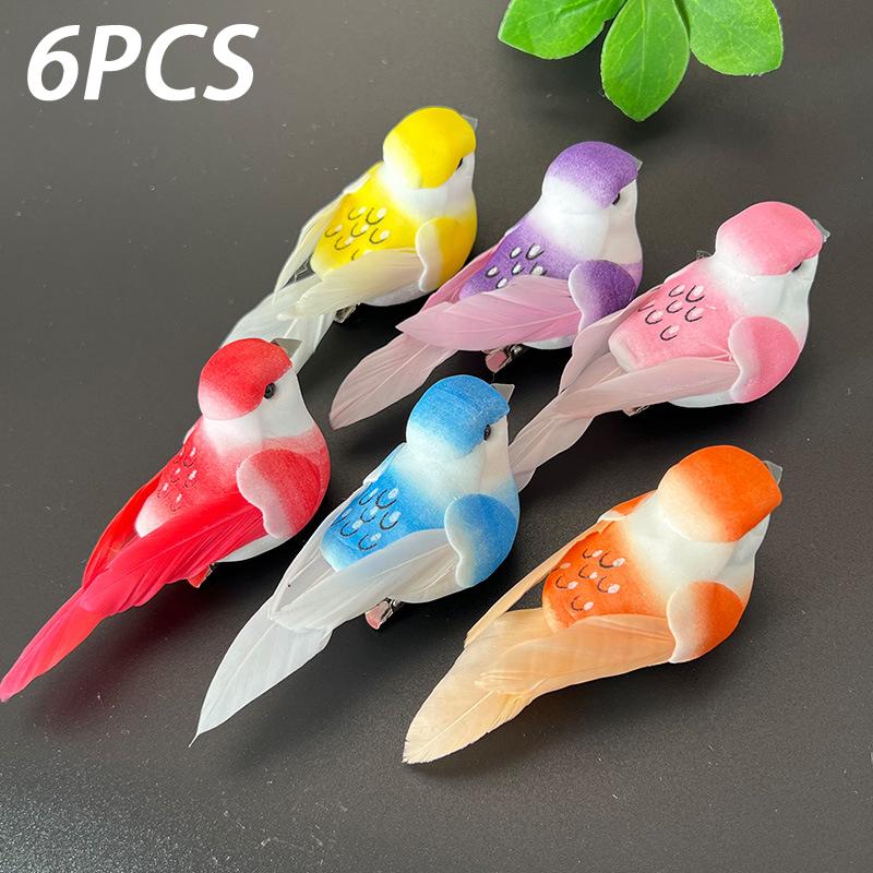 Cute Artificial Birds Fake Foam Animal Simulation Feather Birds Models Tit Diy Craft Home Garden Ornament Decoration