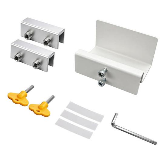 Window Lock for AC Unit 1 Set Bracket with Sliding Locks, Air Conditioner Support Bracket, Anti-theft Heavy Duty Metal Locks Windows Up Sets