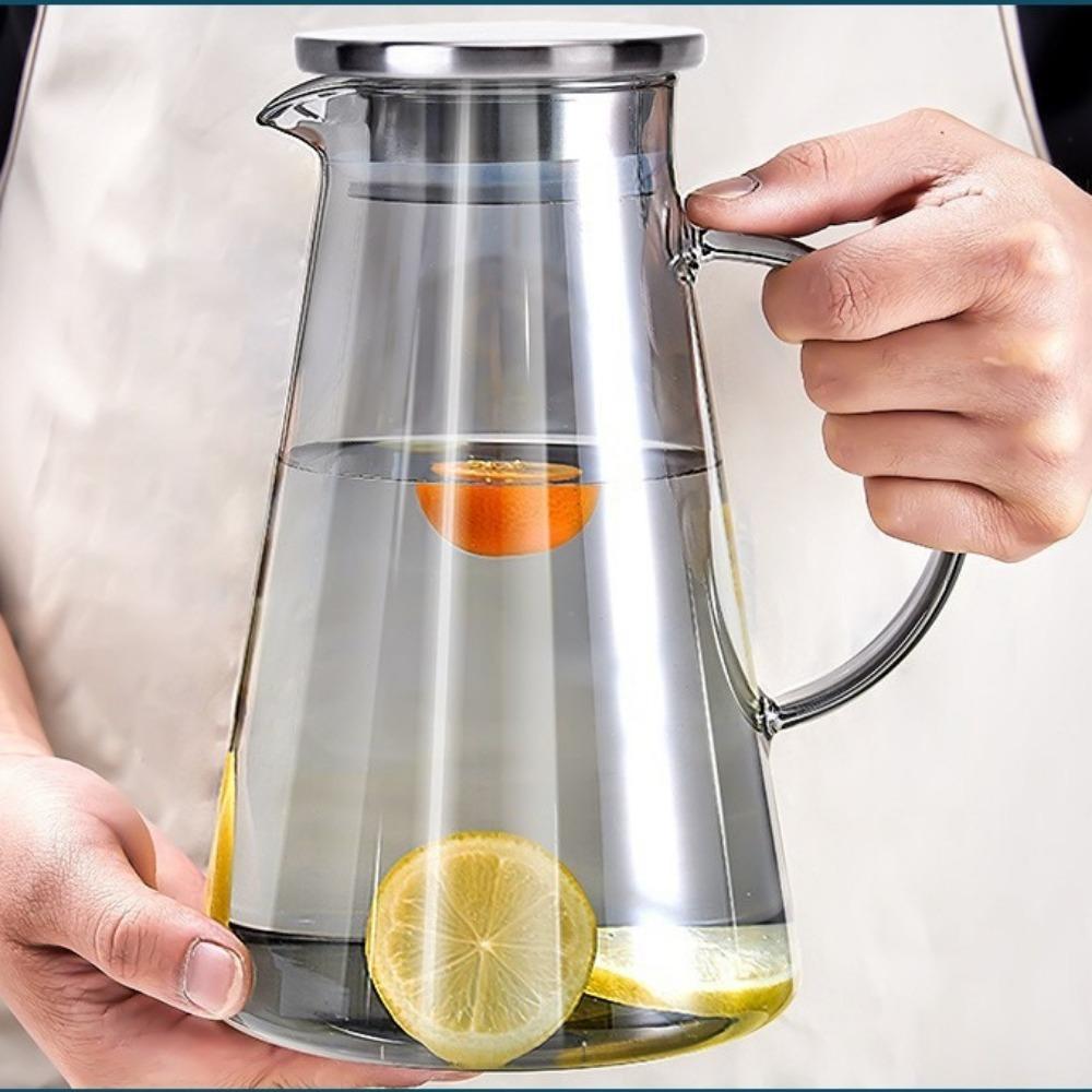 Glass Water Jug 2L Water Pot New Cold Water Kettle  Office Household Jug