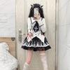 Japanese Spicy Punk Y2K Black & White Polka Dot Lace Mini Skirt