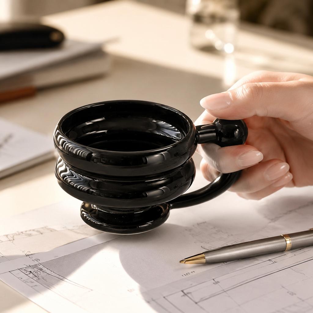 Ceramic Coffee Mug - Elegant Tea Cup for Daily Use, Desktop Decoration, New Home Decor