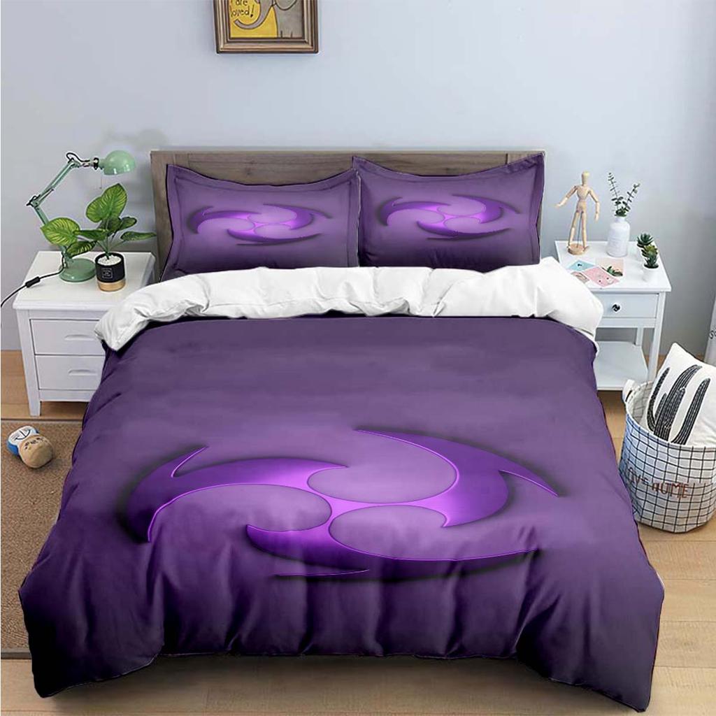 Bettdecke Mode Beliebtes Spiel G-Genshin Elements Druck Bettwäsche Zubehör Set Bett Bettdecke Set Bettwäsche Set Luxus Geschenk