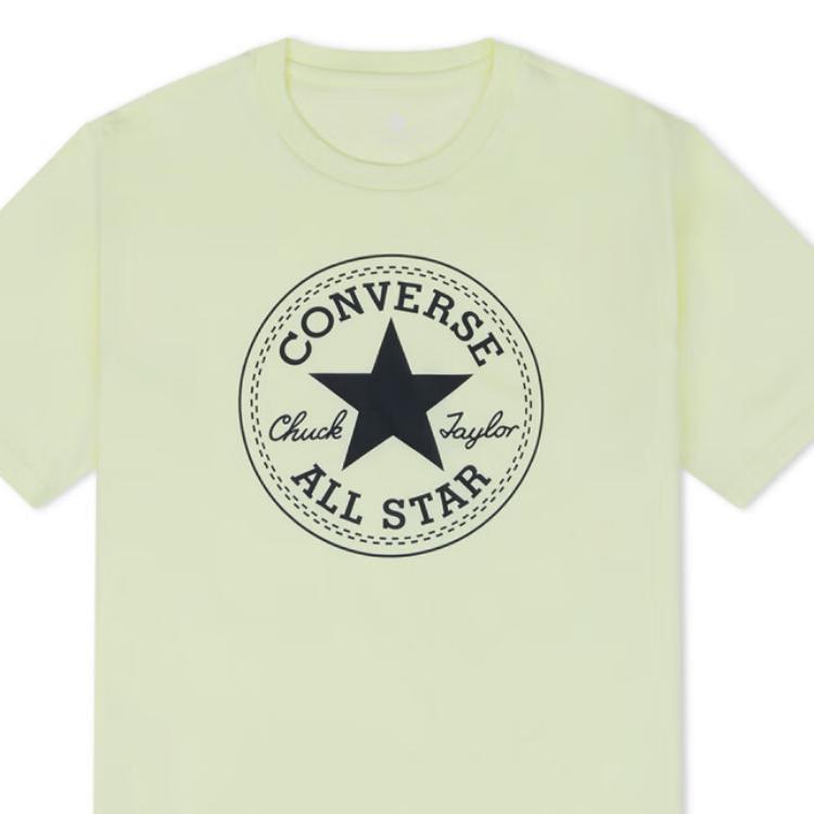 New Converse T Shirt Unisex Light Yellow 10025459-A39