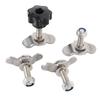 L Track Tie Down Fittings M8x35mm Stainless Steel Double Lug Threaded Stud Nut Kit for Truck Bed Trailer Cargo Control